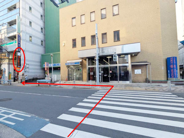 西葛西駅からティオ西葛西までのルート画像
